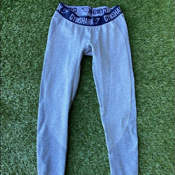 Gymshark Flex Leggings Steel Blue Marl/ Evening Navy Blue - Picture 4 of 7